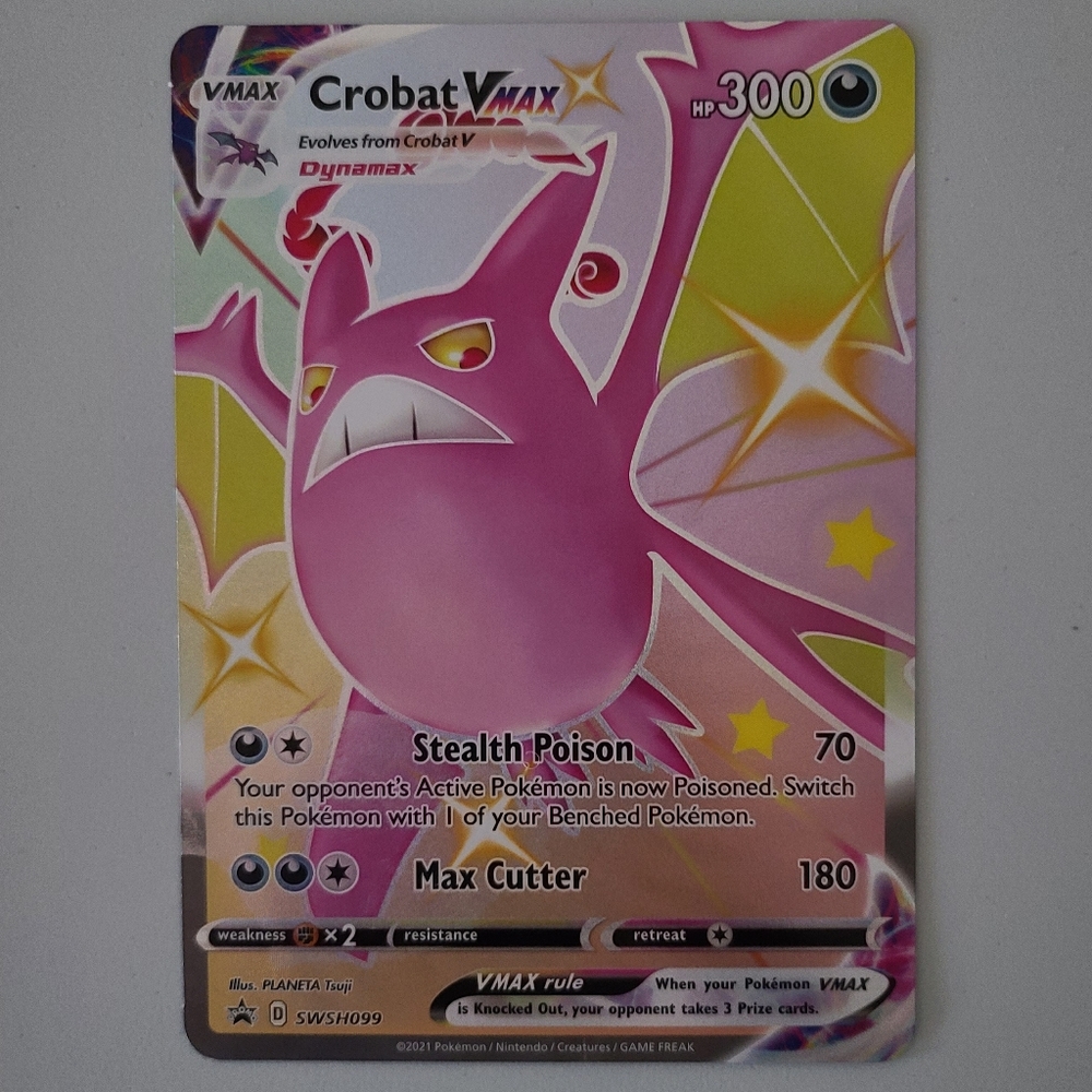Pokémon TCG Crobat VMAX Jumbo Card